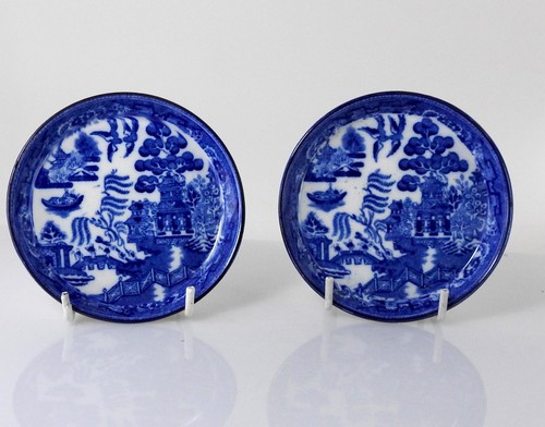 Pair antique george jones - jones, blue