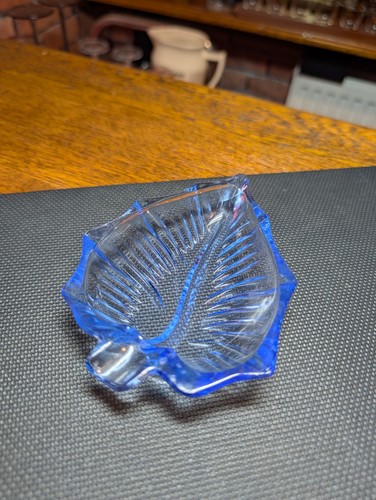 Vintage blue pressed glass - blue,