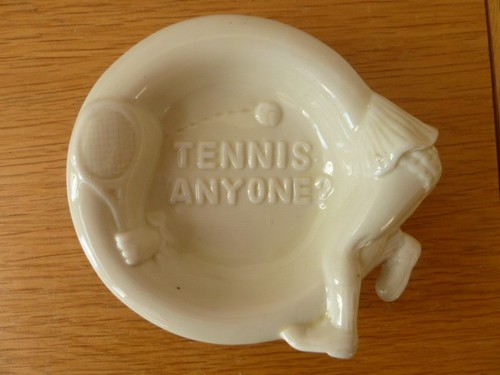Tennis anyone vintage pin dish - tennis,