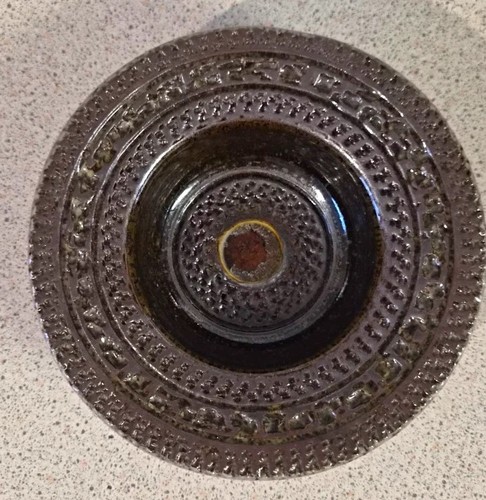 Grey black speckled ceramic - black,