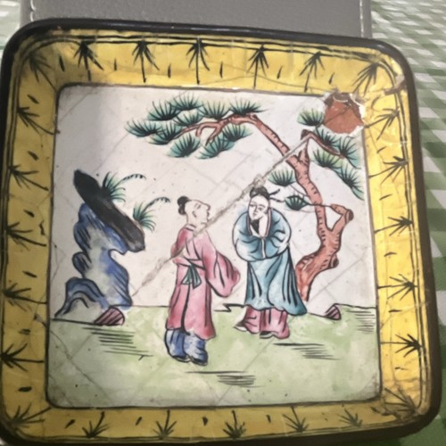 Cantonese enamel pin tray