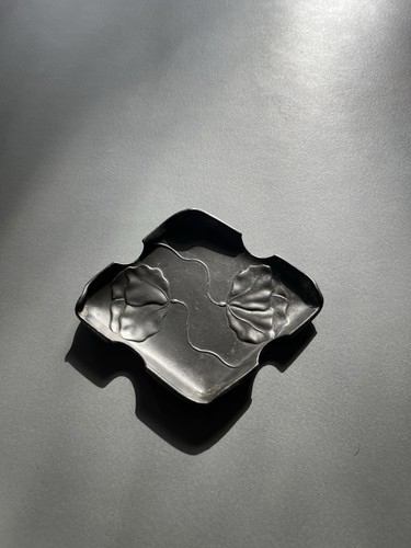 Art nouveau pewter poppy pin - nouveau,