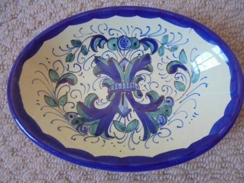 Vintage italian pottery fleur - vintage,