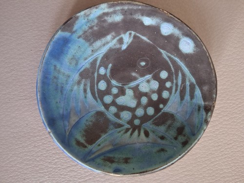 Vintage studio pottery dish - vintage,