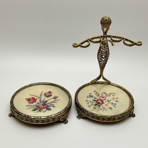 Vintage petit point floral - vintage,