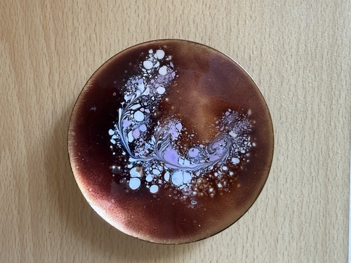 Hand enamelled copper - hand, trinket
