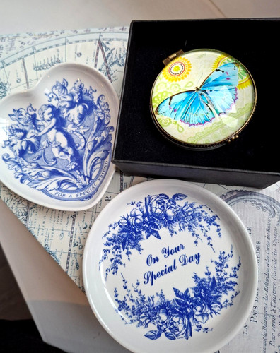 Two spode trinket - two, trinket/butter/pin